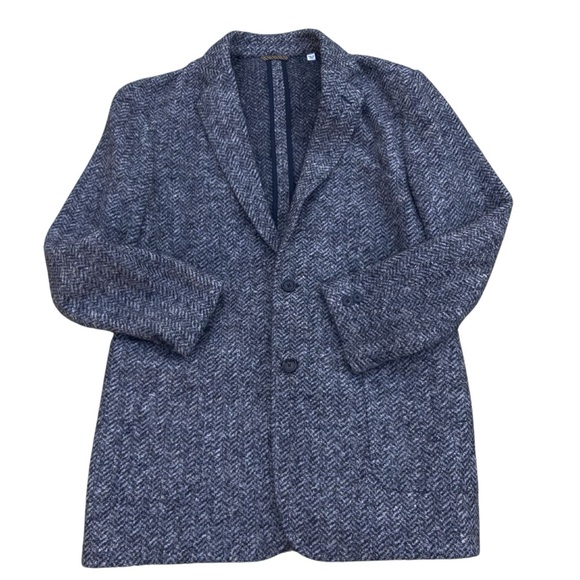 Billy Reid Wool Blend Herringbone Sport Coat - Picture 1 of 11